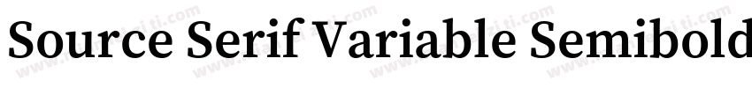Source Serif Variable Semibold字体转换